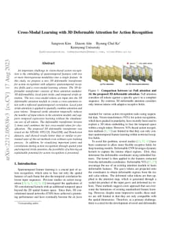 Cross-Modal Learning with 3D Deformable Attention for Action Recognition