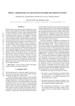 HDNet: A Hierarchically Decoupled Network for Crowd Counting