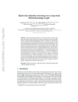 BigText-QA: Question Answering over a Large-Scale Hybrid Knowledge Graph