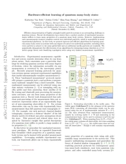 Hardware-efficient learning of quantum many-body states