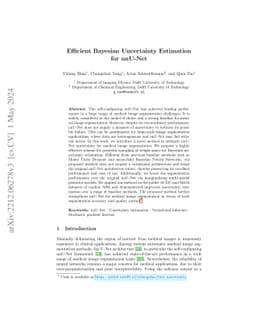 Efficient Bayesian Uncertainty Estimation for nnU-Net