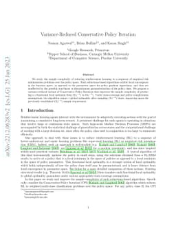 Variance-Reduced Conservative Policy Iteration