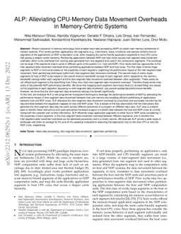 ALP: Alleviating CPU-Memory Data Movement Overheads in Memory-Centric
  Systems
