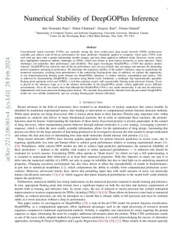 Numerical Stability of DeepGOPlus Inference