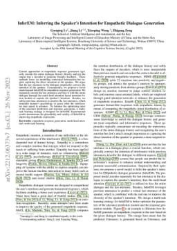 InferEM: Inferring the Speaker's Intention for Empathetic Dialogue
  Generation