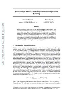 Leave Graphs Alone: Addressing Over-Squashing without Rewiring