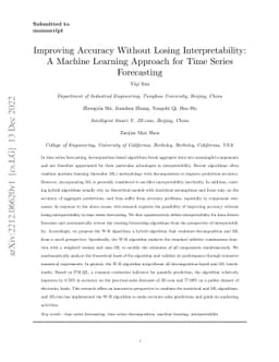 Improving Accuracy Without Losing Interpretability: A ML Approach for
  Time Series Forecasting