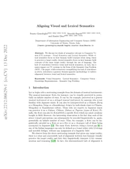 Aligning Visual and Lexical Semantics