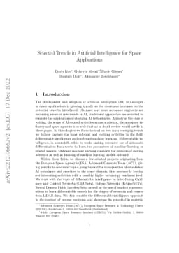 Selected Trends in Artificial Intelligence for Space Applications