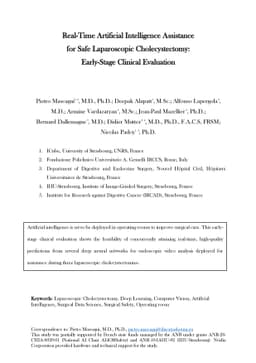 Real-Time Artificial Intelligence Assistance for Safe Laparoscopic
  Cholecystectomy: Early-Stage Clinical Evaluation