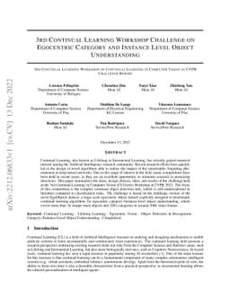 3rd Continual Learning Workshop Challenge on Egocentric Category and
  Instance Level Object Understanding