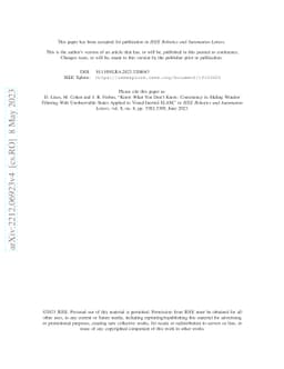 Know What You Don't Know: Consistency in Sliding Window Filtering with
  Unobservable States Applied to Visual-Inertial SLAM (Extended Version)