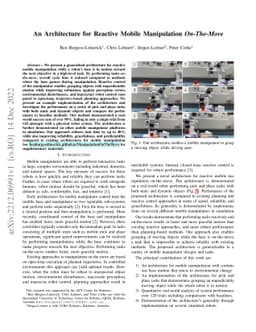 An Architecture for Reactive Mobile Manipulation On-The-Move