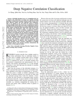 Deep Negative Correlation Classification