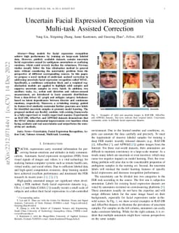 Uncertain Facial Expression Recognition via Multi-task Assisted
  Correction