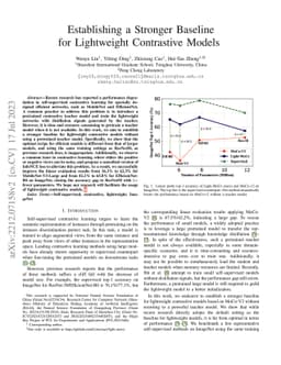 Establishing a stronger baseline for lightweight contrastive models