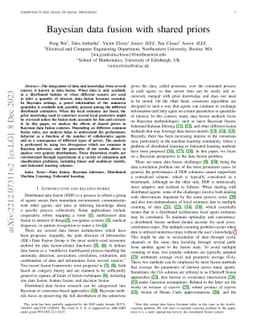 Bayesian data fusion with shared priors