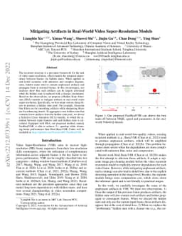 Mitigating Artifacts in Real-World Video Super-Resolution Models