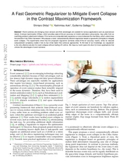 A Fast Geometric Regularizer to Mitigate Event Collapse in the Contrast
  Maximization Framework