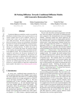 Bi-Noising Diffusion: Towards Conditional Diffusion Models with
  Generative Restoration Priors