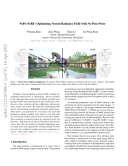 NoPe-NeRF: Optimising Neural Radiance Field with No Pose Prior