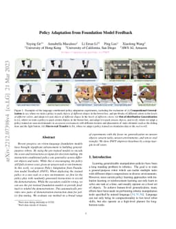 Policy Adaptation from Foundation Model Feedback