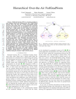 Hierarchical Over-the-Air FedGradNorm
