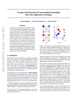 Unsupervised Detection of Contextualized Embedding Bias with Application
  to Ideology