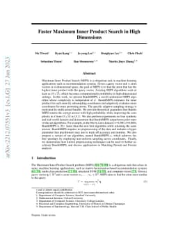 Faster Maximum Inner Product Search in High Dimensions
