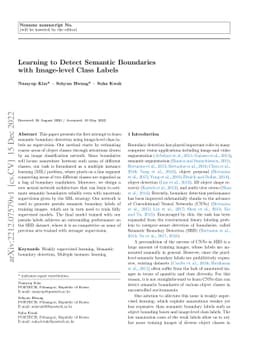 Learning to Detect Semantic Boundaries with Image-level Class Labels