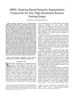 SBSS: Stacking-Based Semantic Segmentation Framework for Very High
  Resolution Remote Sensing Image