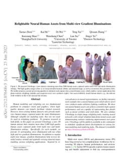 Relightable Neural Human Assets from Multi-view Gradient Illuminations