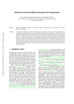 Multi-task Fusion for Efficient Panoptic-Part Segmentation