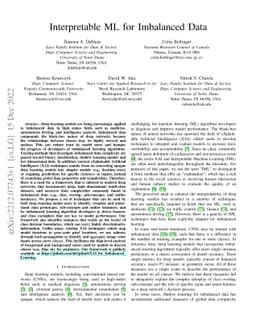Interpretable ML for Imbalanced Data