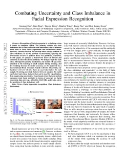 Combating Uncertainty and Class Imbalance in Facial Expression
  Recognition