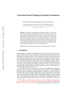 Event-based Visual Tracking in Dynamic Environments