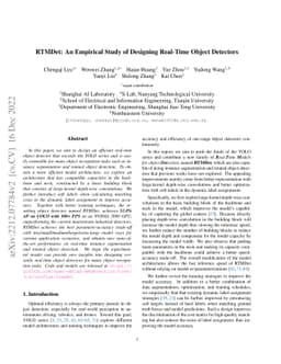 RTMDet: An Empirical Study of Designing Real-Time Object Detectors