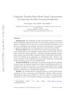 Population Template-Based Brain Graph Augmentation for Improving
  One-Shot Learning Classification