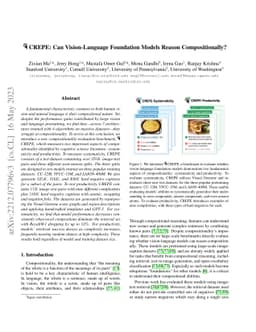 CREPE: Can Vision-Language Foundation Models Reason Compositionally?