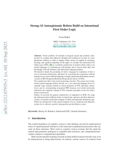 Strong-AI Autoepistemic Robots Build on Intensional First Order Logic