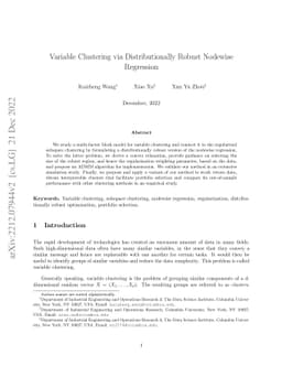 Variable Clustering via Distributionally Robust Nodewise Regression