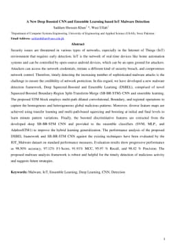 A New Deep Boosted CNN and Ensemble Learning based IoT Malware Detection