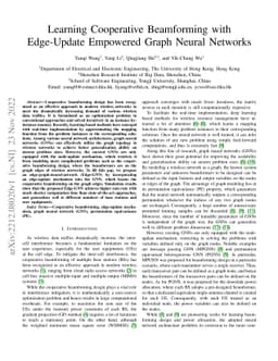 Learning Cooperative Beamforming with Edge-Update Empowered Graph Neural
  Networks