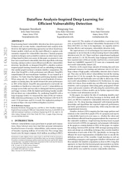 Dataflow Analysis-Inspired Deep Learning for Efficient Vulnerability
  Detection