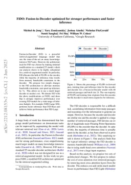 FiDO: Fusion-in-Decoder optimized for stronger performance and faster
  inference