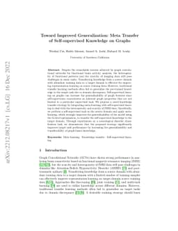 Toward Improved Generalization: Meta Transfer of Self-supervised
  Knowledge on Graphs
