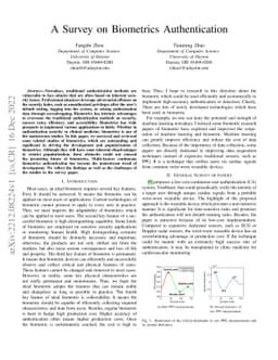 A Survey on Biometrics Authentication