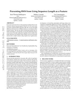 Preventing RNN from Using Sequence Length as a Feature