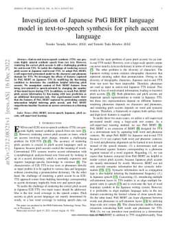 Investigation of Japanese PnG BERT language model in text-to-speech
  synthesis for pitch accent language