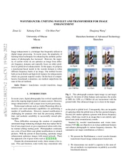 WavEnhancer: Unifying Wavelet and Transformer for Image Enhancement